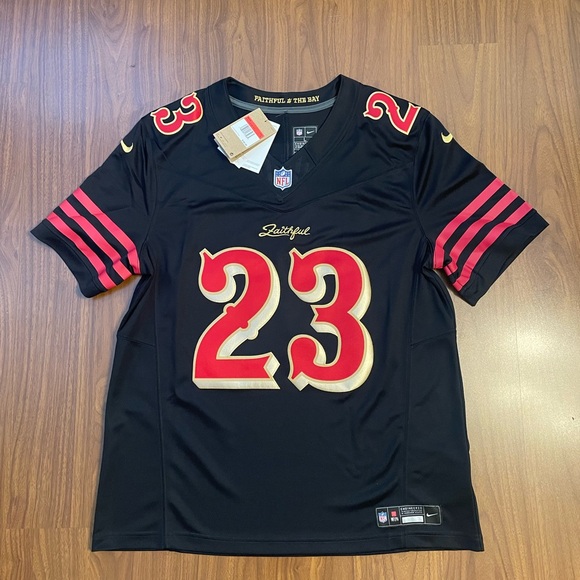Large Christian McCaffrey San Francisco 49ers Nike 2025 Rivalries Limited Jersey - Picture 1 of 4